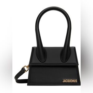 JACQUEMUS Le Chiquito Moyen Leather Bag in black